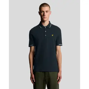 Polo a mezza bordatura a occhio di uccello Lyle & Scott image-1