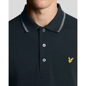 Polo a mezza bordatura a occhio di uccello Lyle & Scott image-4