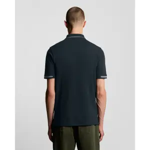 Polo a mezza bordatura a occhio di uccello Lyle & Scott image-3