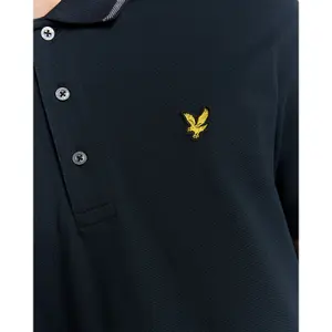 Polo a mezza bordatura a occhio di uccello Lyle & Scott image-5
