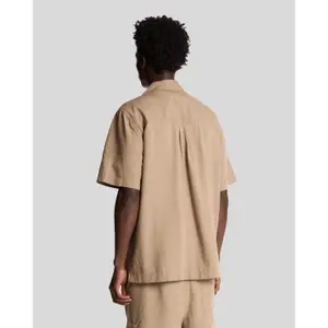 V-neck cotton and linen shirt Lyle & Scott image-3