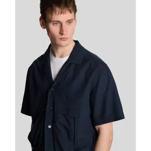 Cotton shirt with a lapel collar Lyle & Scott image-3