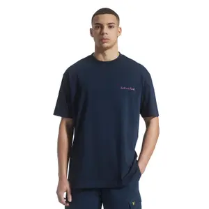 Hímzett laza póló Lyle & Scott image-0