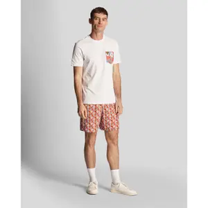Blumenmuster T-Shirt mit Tasche Lyle & Scott image-2