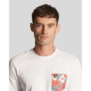 Blumenmuster T-Shirt mit Tasche Lyle & Scott image-4