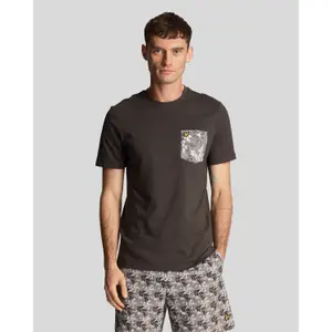 Blumenmuster T-Shirt mit Tasche Lyle & Scott image-1