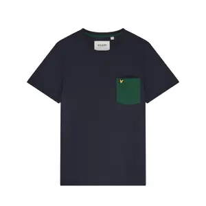 Kontrasztos zsebes póló Lyle & Scott image-0