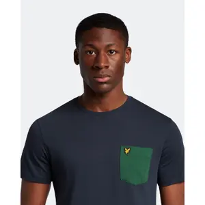 Kontrasztos zsebes póló Lyle & Scott image-4