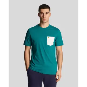 T-Shirt mit kontrastierender Tasche Lyle & Scott image-2