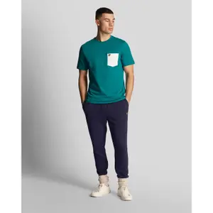 T-Shirt mit kontrastierender Tasche Lyle & Scott image-3