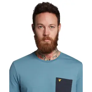 Kontrasztos zsebes póló Lyle & Scott image-4