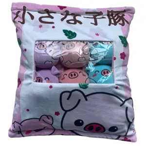 Children's plush toy Lyo Japan Bag Piggy (x6) image-0