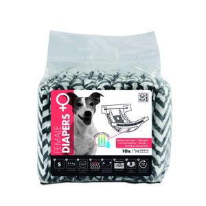10116699-couche-pour-chien-femelle-m-pets-x10-noir-blanc