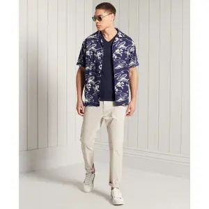 Klassisches Kragen-T-Shirt Superdry V en coton bio image-1