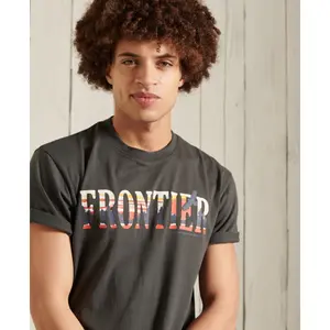 Gerades T-Shirt mit Muster Superdry Frontier image-1