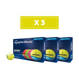 Set van 3 golfballen Taylormade Distance +