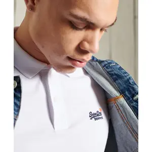 Classic pique polo shirt in organic cotton Superdry image-2