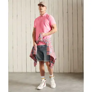 Camisa pólo em camisa de algodão orgânico Superdry LA Beach image-1