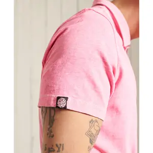 Camisa pólo em camisa de algodão orgânico Superdry LA Beach image-3