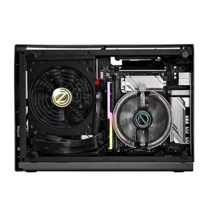 Case PC mini tower con pannelli in vetro Mini Zalman ITX M2 image-3