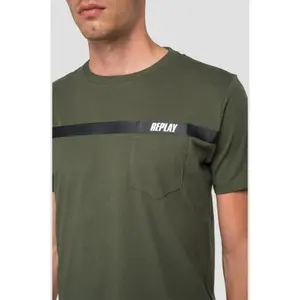 Printed crew neck t-shirt Replay image-3