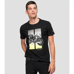 Bedrucktes T-Shirt mit Rundhalsausschnitt Replay bike r image-0