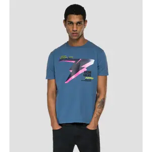 Printed T-shirt Replay 1981 racing garage image-0