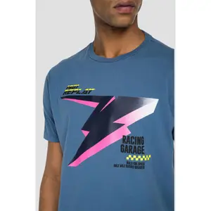 Printed T-shirt Replay 1981 racing garage image-3