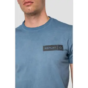 Jersey-T-Shirt mit Aufdruck Replay image-3