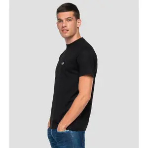 Puur katoenen T-shirt met ronde hals Replay image-1
