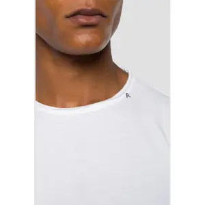 T-Shirt aus Baumwolle im Rohschnitt Replay image-3