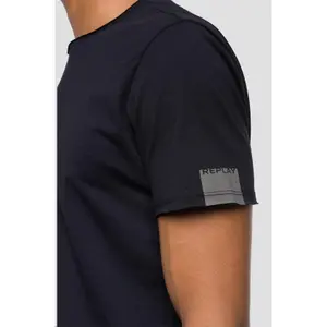 T-Shirt aus Baumwolle im Rohschnitt Replay image-4
