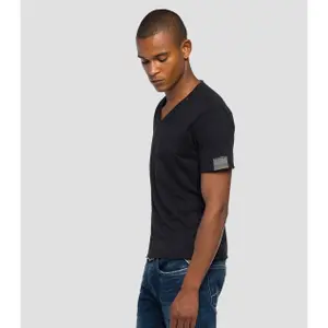 V-neck raw cut T-shirt Replay image-2