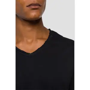 V-neck raw cut T-shirt Replay image-3