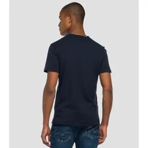 T-Shirt mit V-Ausschnitt im Rohschnitt Replay image-1