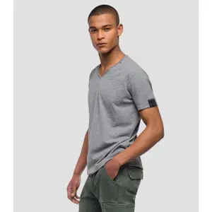 V-neck raw cut T-shirt Replay image-2