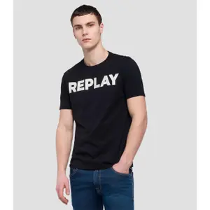 Baumwoll-T-Shirt mit Logodruck Replay image-0