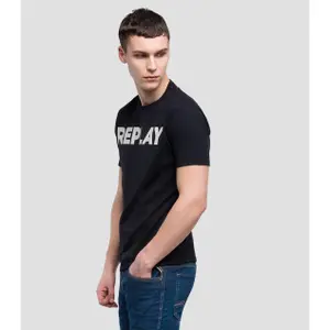 Baumwoll-T-Shirt mit Logodruck Replay image-2