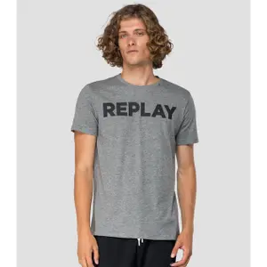 Cotton T-shirt with logo print Replay image-0