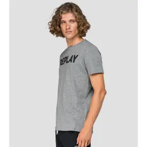 Cotton T-shirt with logo print Replay image-2