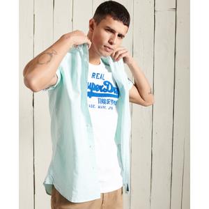 Chemise classique Superdry Oxford University en coton bio image-1