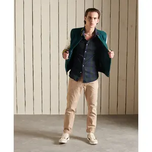 Chemise classique boutonnée en coton bio Superdry London image-1