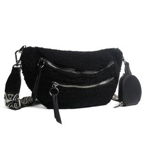 Doppeltes Taschen-Umhängetäschchen für Damen mit Fleece Mac Alyster image-1