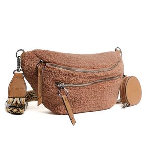 Doppeltes Taschen-Umhängetäschchen für Damen mit Fleece Mac Alyster image-1