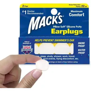 swimming earplugs Mack's Pillow Soft (x2) image-0