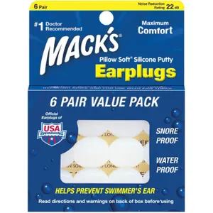 swimming earplugs Mack's Pillow Soft (x6) image-1