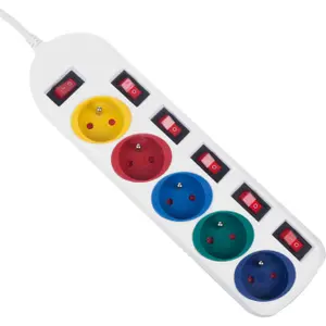 Multiprise 5 prises + Interrupteur Maclean Energy MCE204M image-0