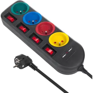 Multiprise 4 prises avec interrupteur Maclean Energy MCE229