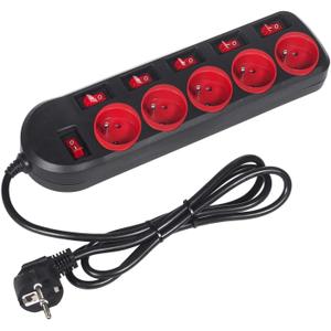 Multiprise 5 prise avec interrupteur Maclean Energy MCE204 image-1