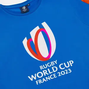 T-shirt de polycotton para raparigas Macron RWC France 2023 image-2
